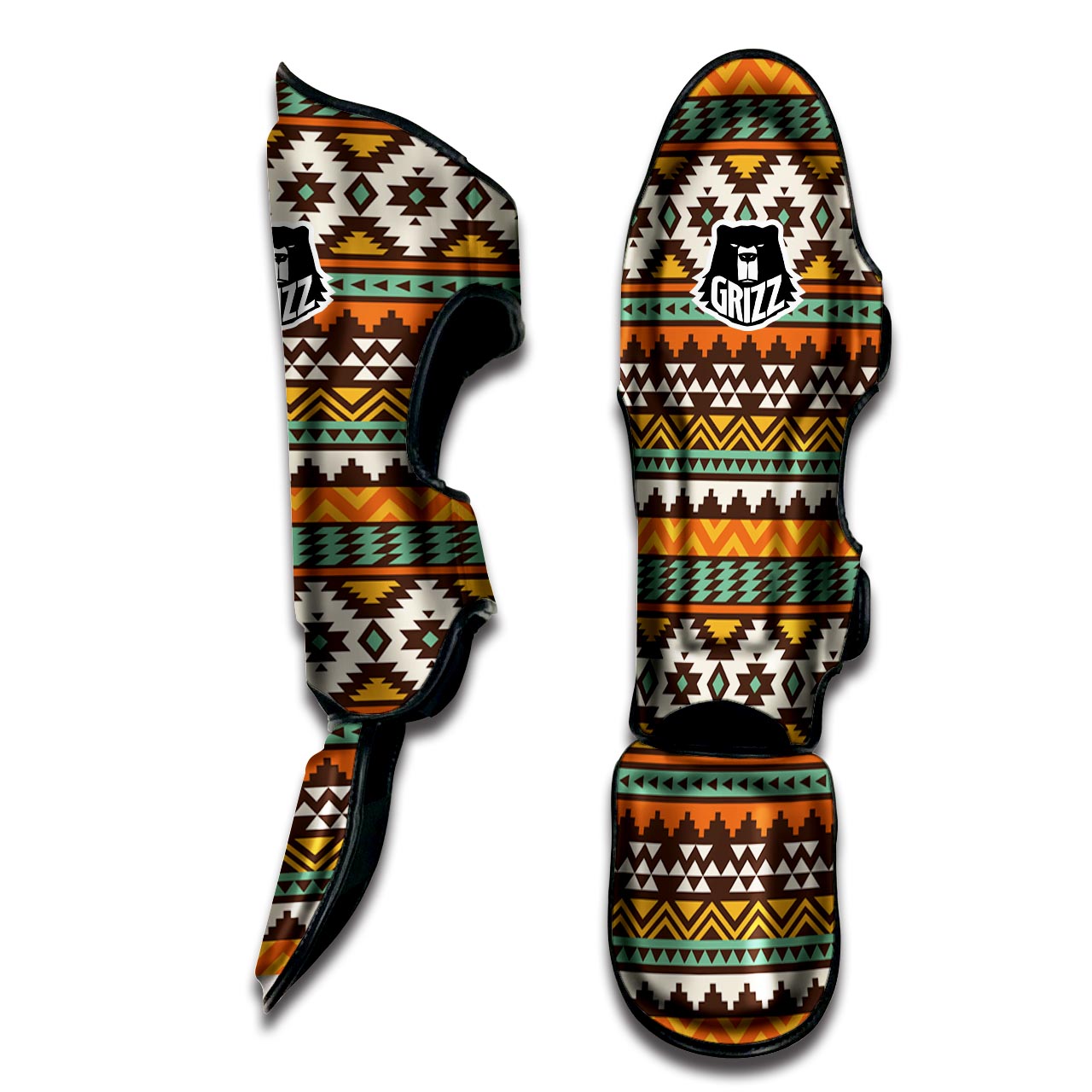 Tribal Aztec Muay Thai Shin Guard-grizzshop