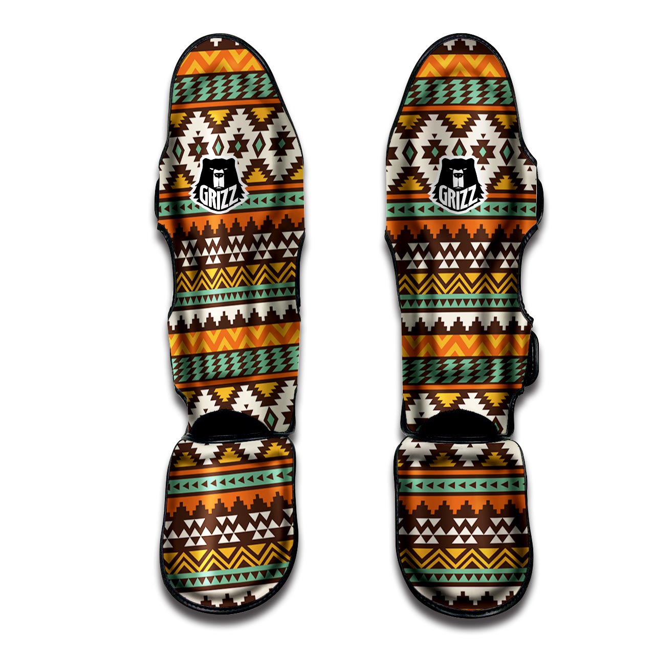 Tribal Aztec Muay Thai Shin Guard-grizzshop