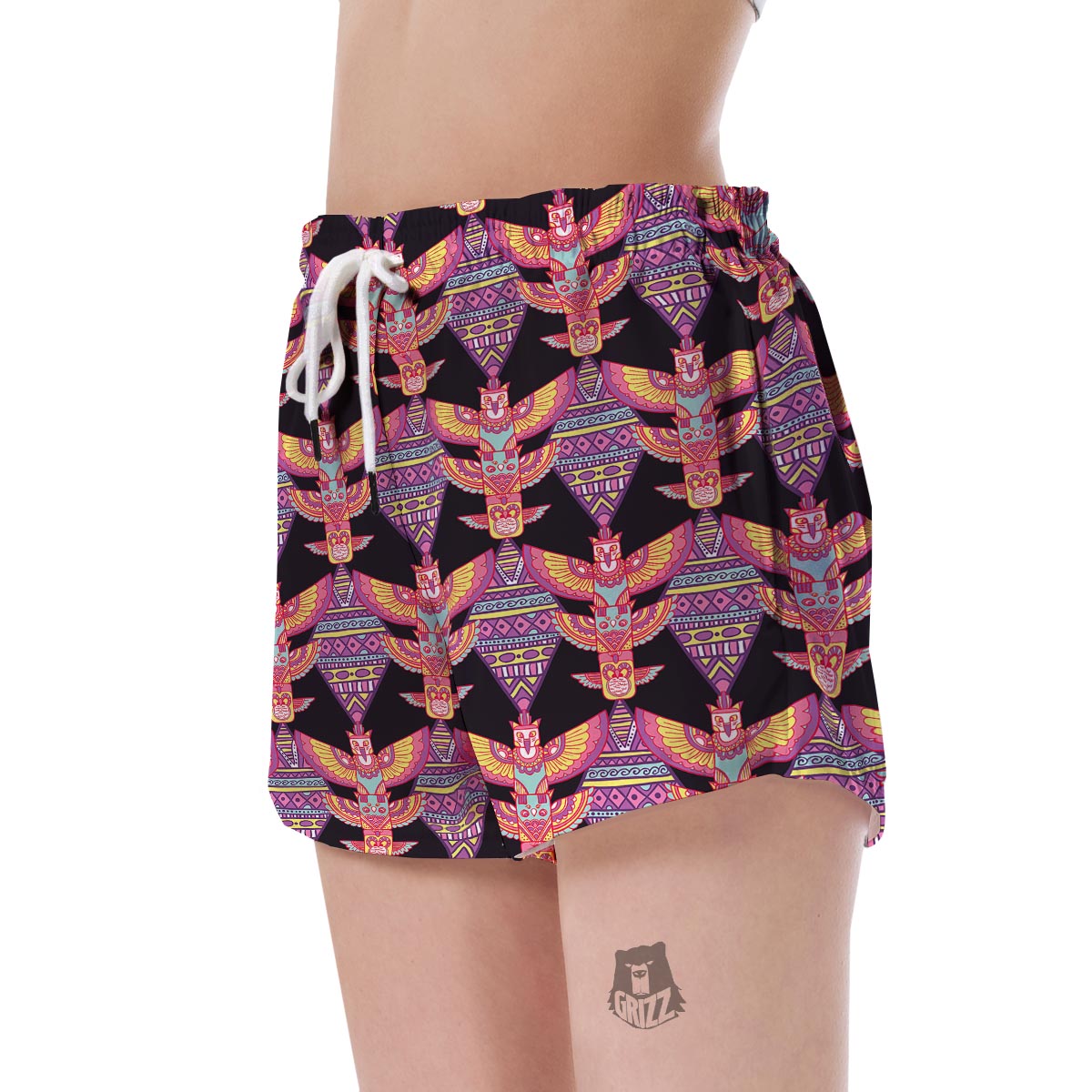 Tribal Aztec Native American Navajo Indians Pendleton Print Women's Shorts-grizzshop