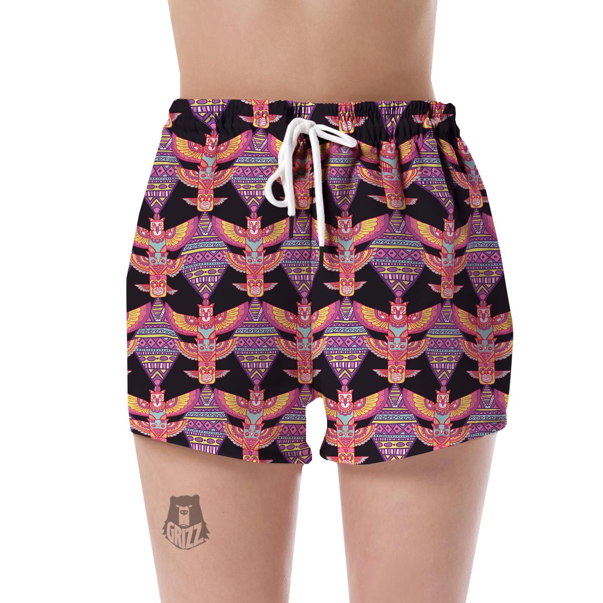 Tribal Aztec Native American Navajo Indians Pendleton Print Women's Shorts-grizzshop