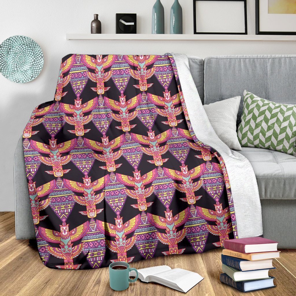 Tribal Aztec Native American Navajo Indians Print Blanket-grizzshop