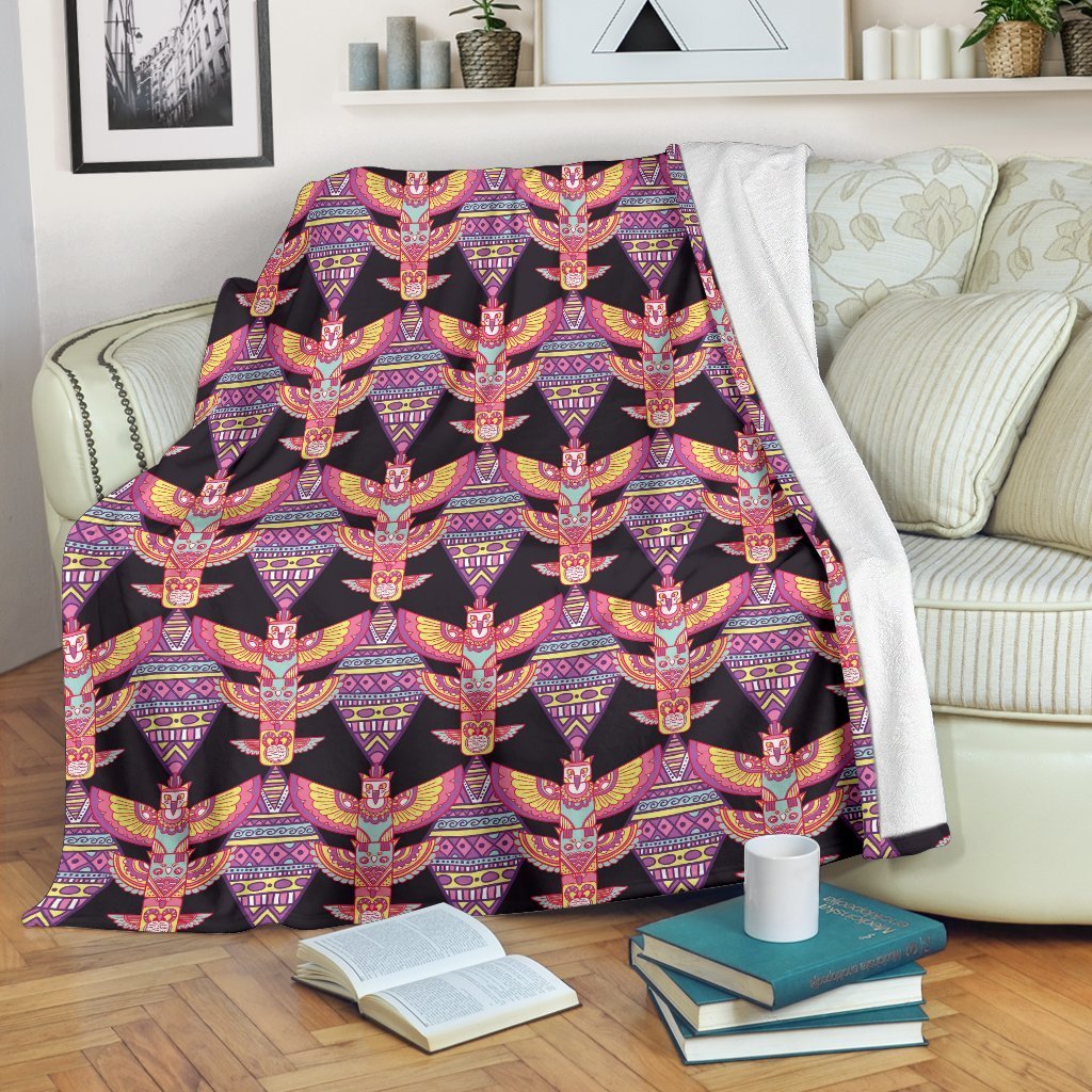 Tribal Aztec Native American Navajo Indians Print Blanket-grizzshop