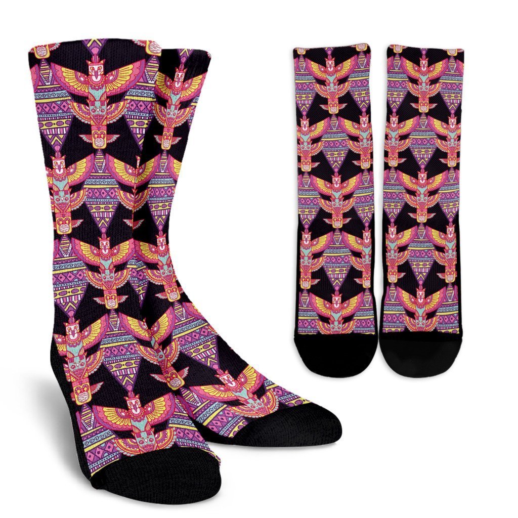 Tribal Aztec Native American Navajo Indians Print Socks For Men & Women-grizzshop