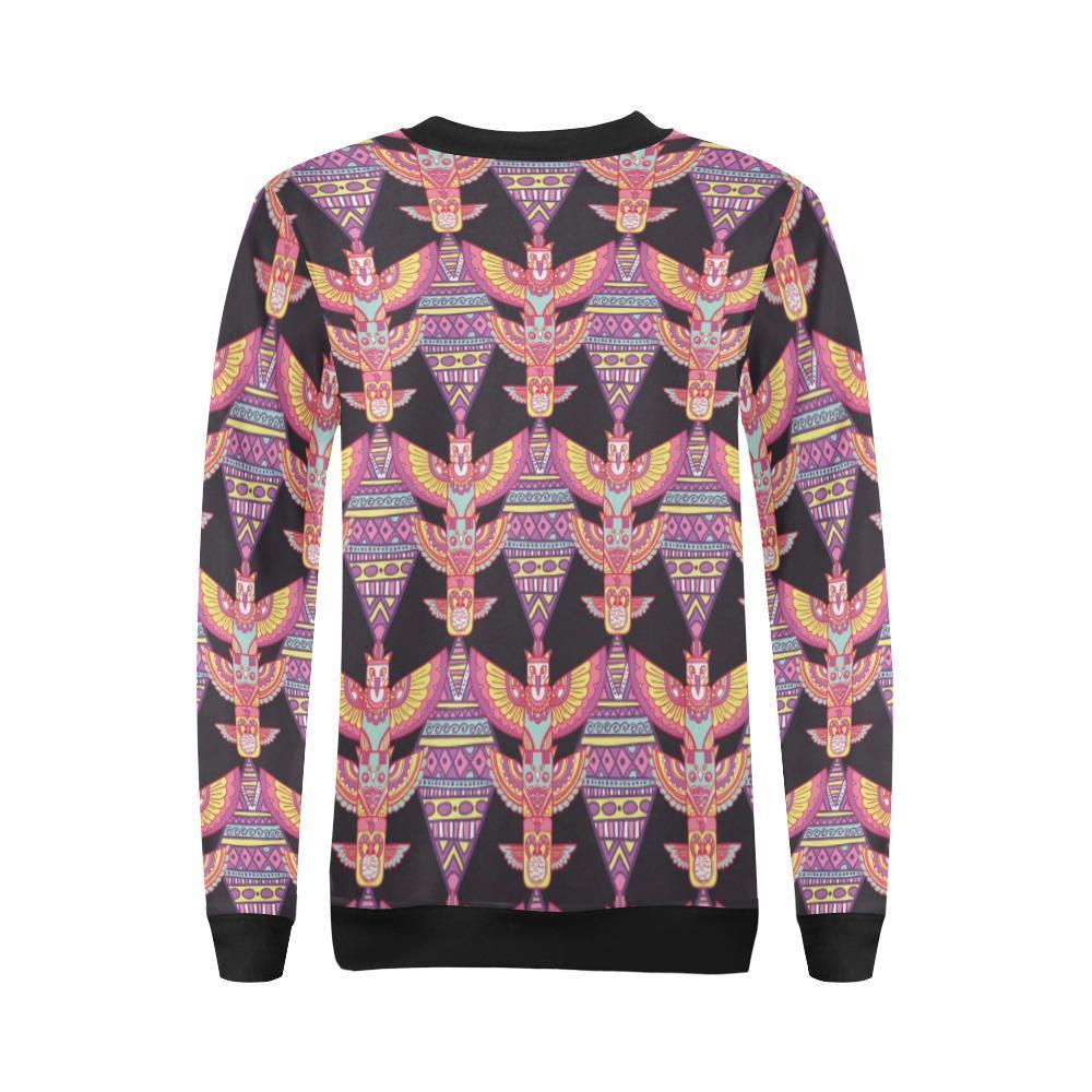 Tribal Aztec Native American Navajo Indians Print Women Crewneck Sweatshirt-grizzshop