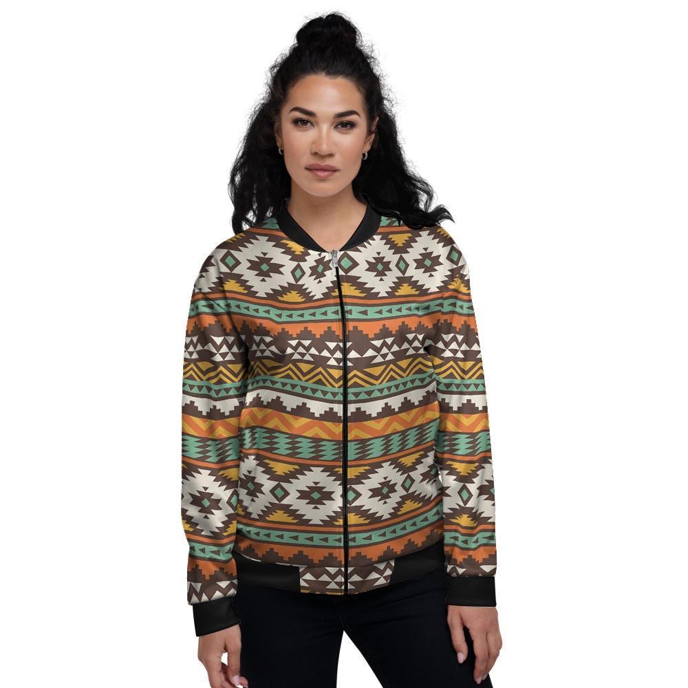 Tribal Aztec Women's Bomber Jacket-grizzshop