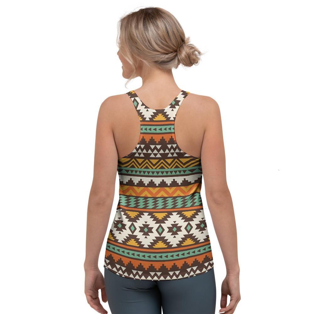 Tribal Aztec Women's Racerback Tank Top-grizzshop