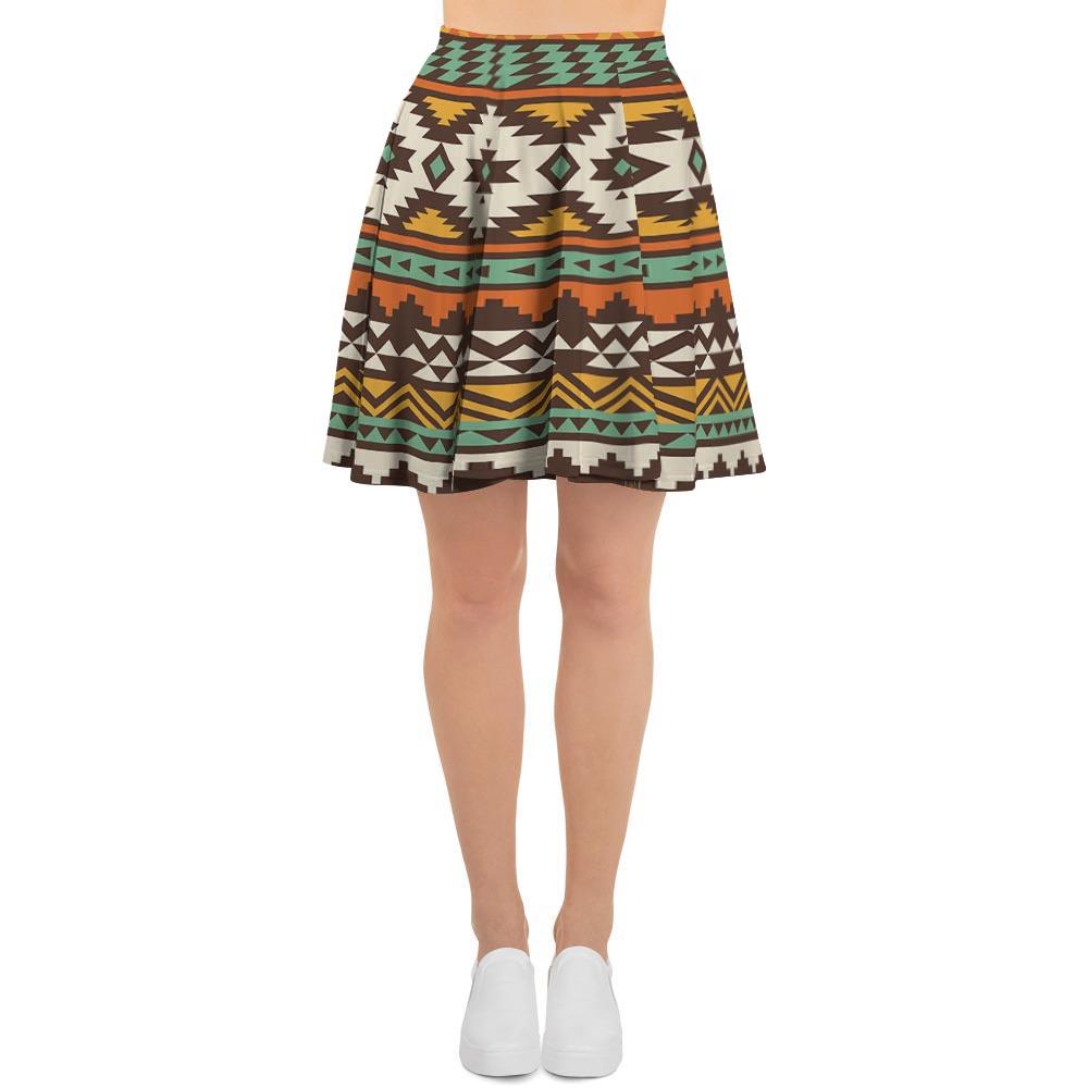 Tribal Aztec Women's Skirt-grizzshop