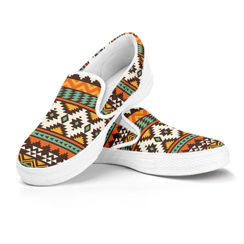 Tribal Aztec Women's Slip On Sneakers-grizzshop