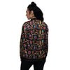 Tribal Boomerangs Print Pattern Women's Bomber Jacket-grizzshop