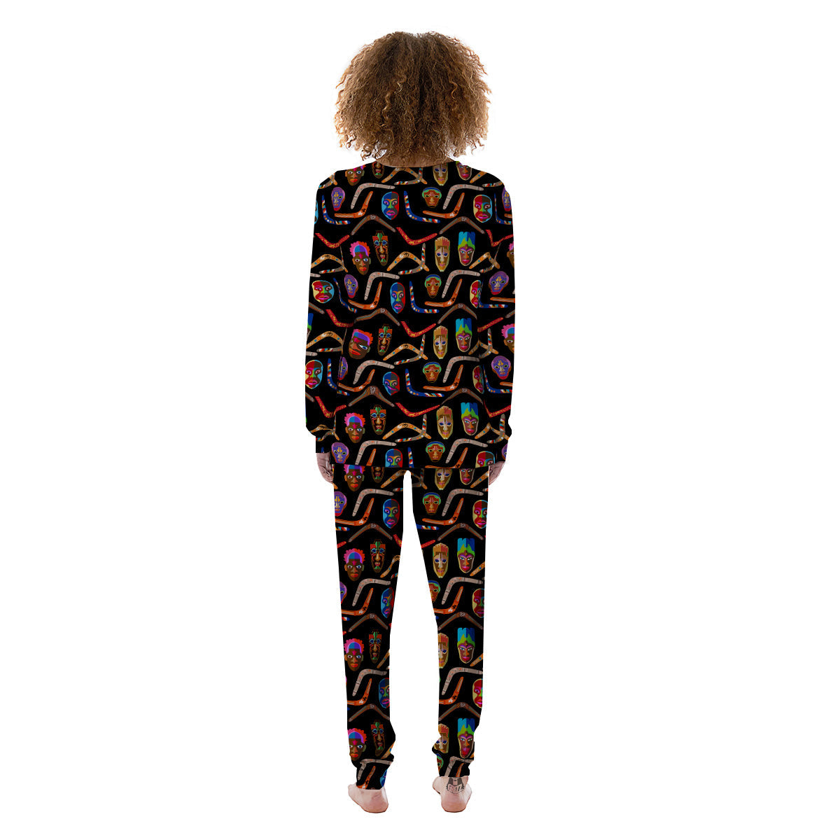 Tribal Boomerangs Print Pattern Women's Pajamas-grizzshop