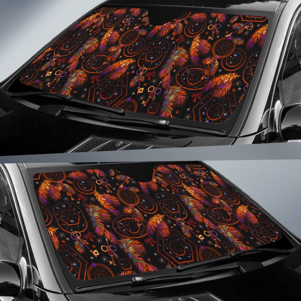 Tribal Dream Catcher Feather Car Sun Shade-grizzshop