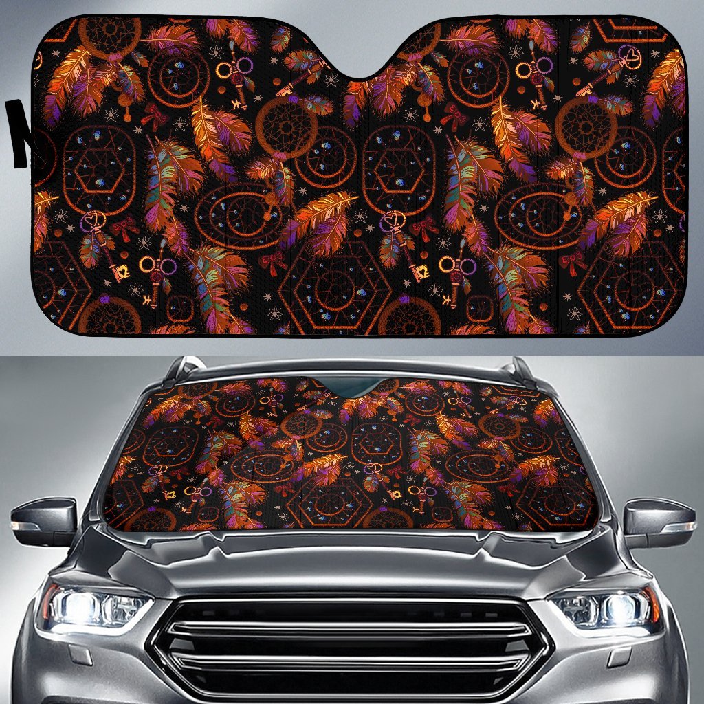 Tribal Dream Catcher Feather Car Sun Shade-grizzshop