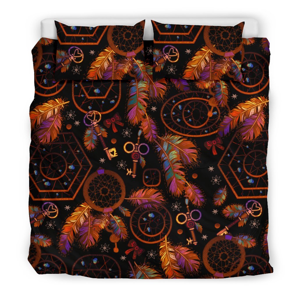 Tribal Dream Catcher Feather Duvet Cover Bedding Set-grizzshop