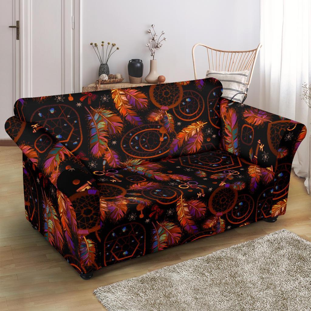 Tribal Dream Catcher Feather Loveseat Cover-grizzshop