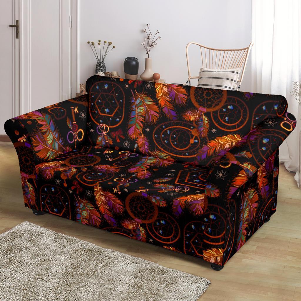 Tribal Dream Catcher Feather Loveseat Cover-grizzshop