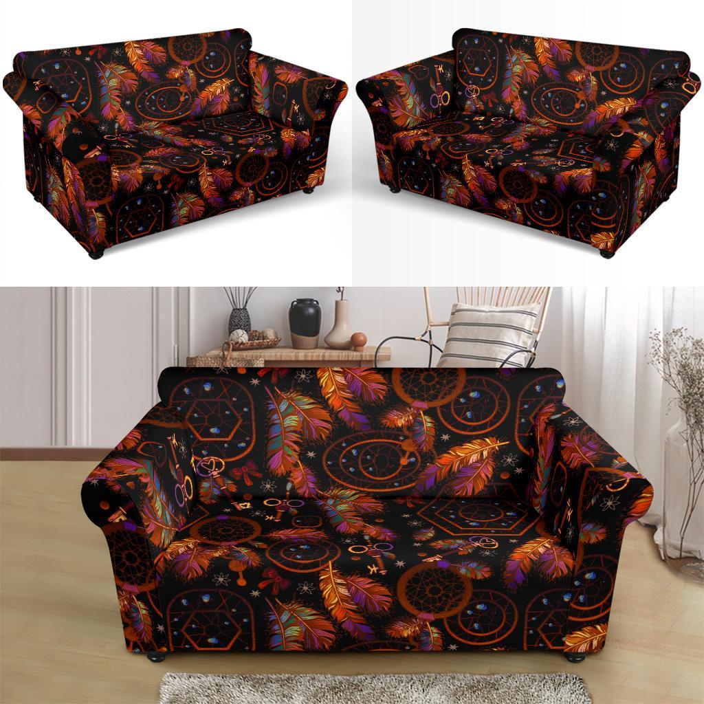 Tribal Dream Catcher Feather Loveseat Cover-grizzshop