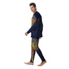 Tribal Elephant Gold And Blue Print Men's Pajamas-grizzshop