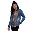 Tribal Elephant Indian Cute Print Women's Bomber Jacket-grizzshop