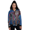 Tribal Elephant Indian Cute Print Women's Bomber Jacket-grizzshop