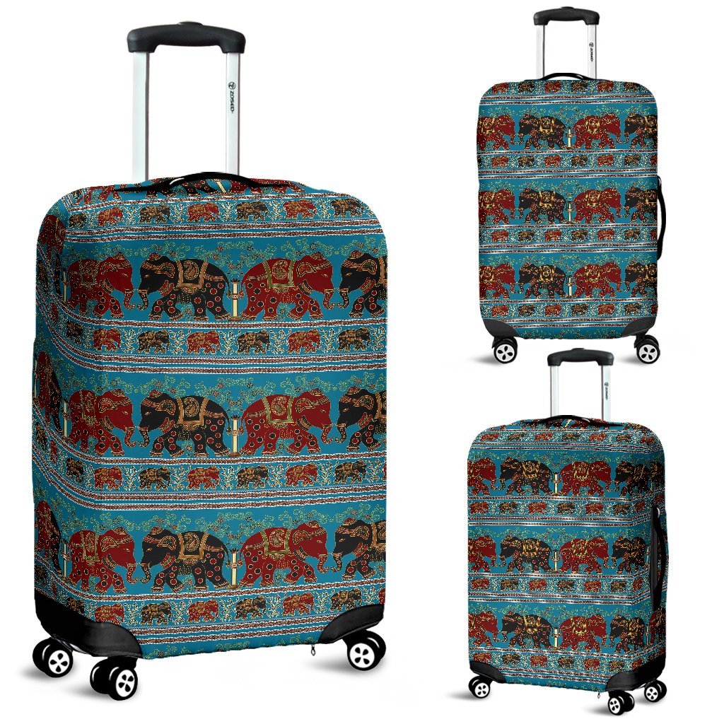 Tribal Elephant Print Luggage Cover Protector-grizzshop