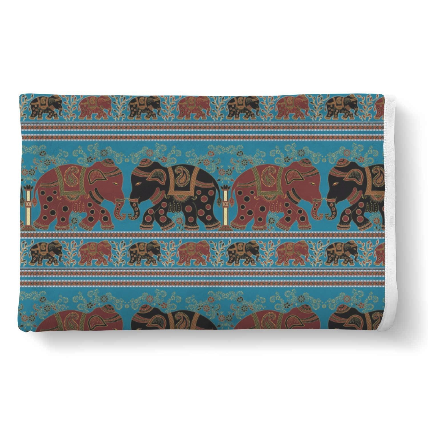 Tribal Elephant Print Throw Blanket-grizzshop