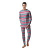 Tribal Ethnic Pink Blue Egypt Print Pattern Men's Pajamas-grizzshop