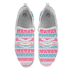 Tribal Ethnic Pink Blue Egypt Print Pattern White Athletic Shoes-grizzshop