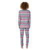 Tribal Ethnic Pink Blue Egypt Print Pattern Women's Pajamas-grizzshop