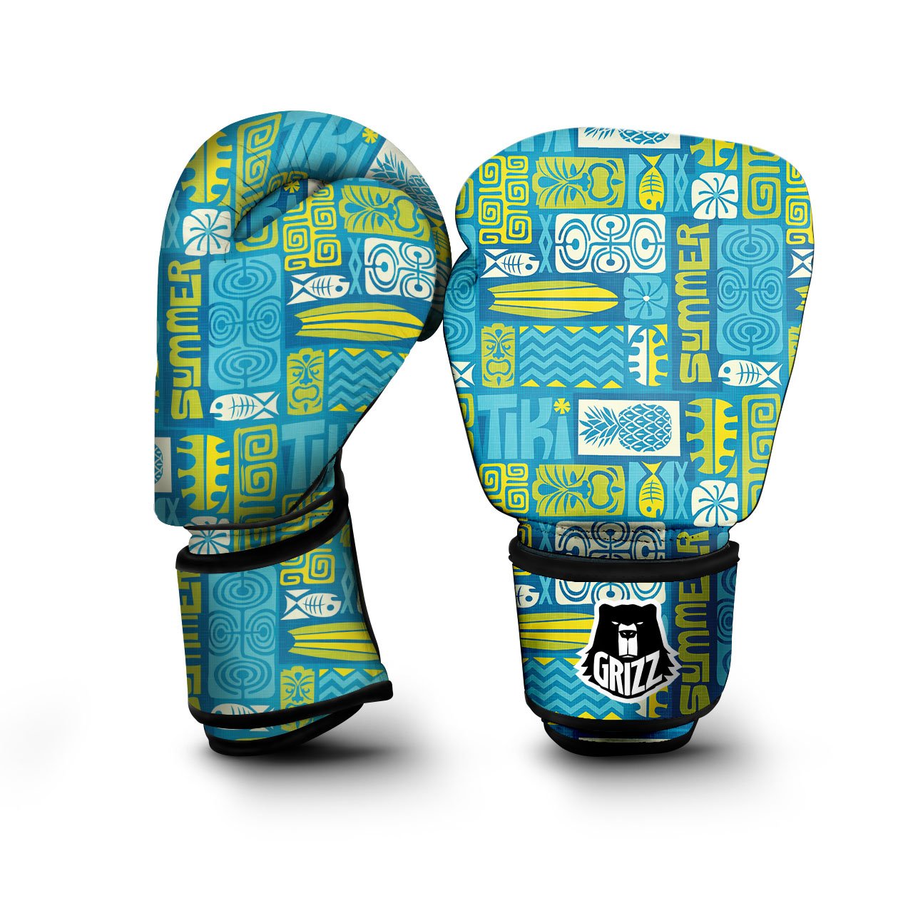 Tribal Hawaii Polynesian Print Boxing Gloves-grizzshop