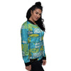 Tribal Hawaii Polynesian Print Women's Bomber Jacket-grizzshop