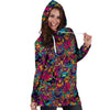 Tribal Hippie Trippy Hoodie Dress-grizzshop