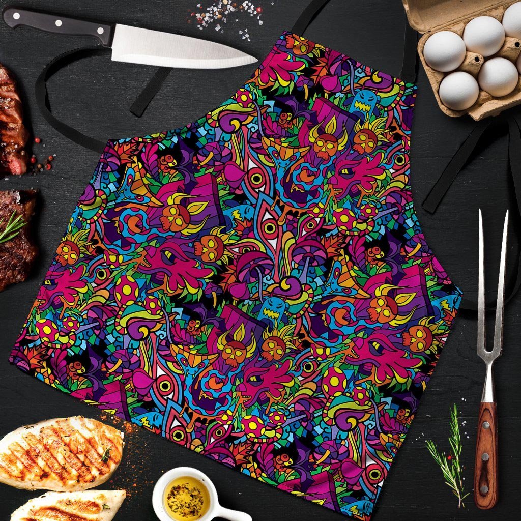 Tribal Hippie Trippy Men's Apron-grizzshop