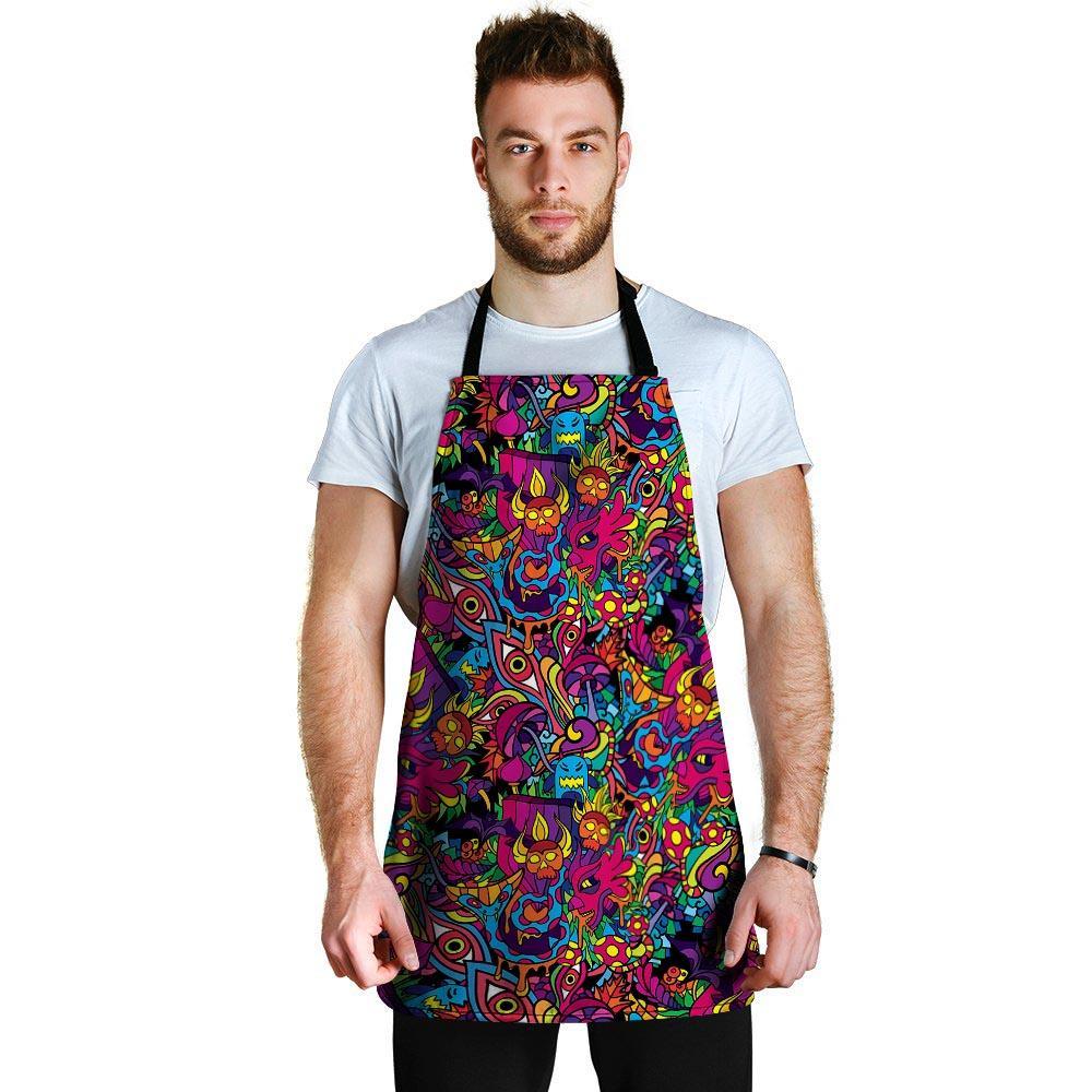 Tribal Hippie Trippy Men's Apron-grizzshop