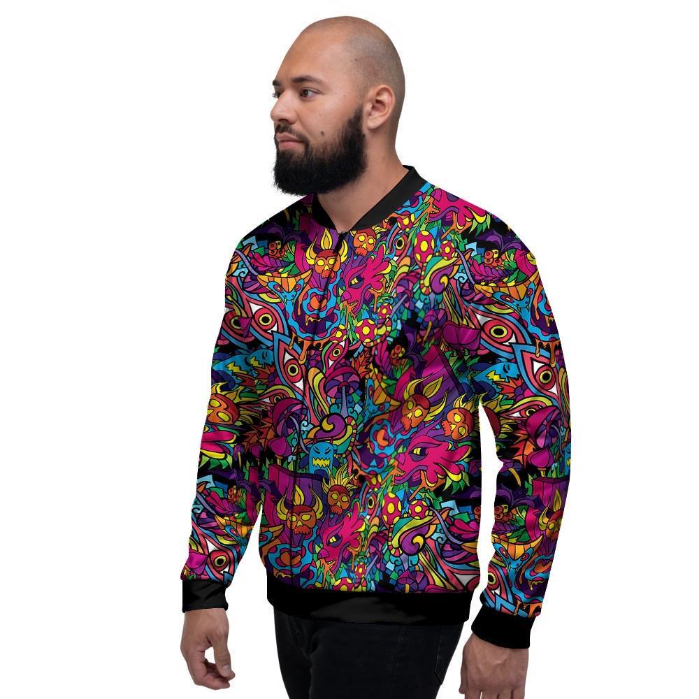 Tribal Hippie Trippy Men's Bomber Jacket-grizzshop