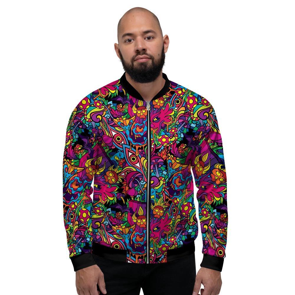 Tribal Hippie Trippy Men's Bomber Jacket-grizzshop