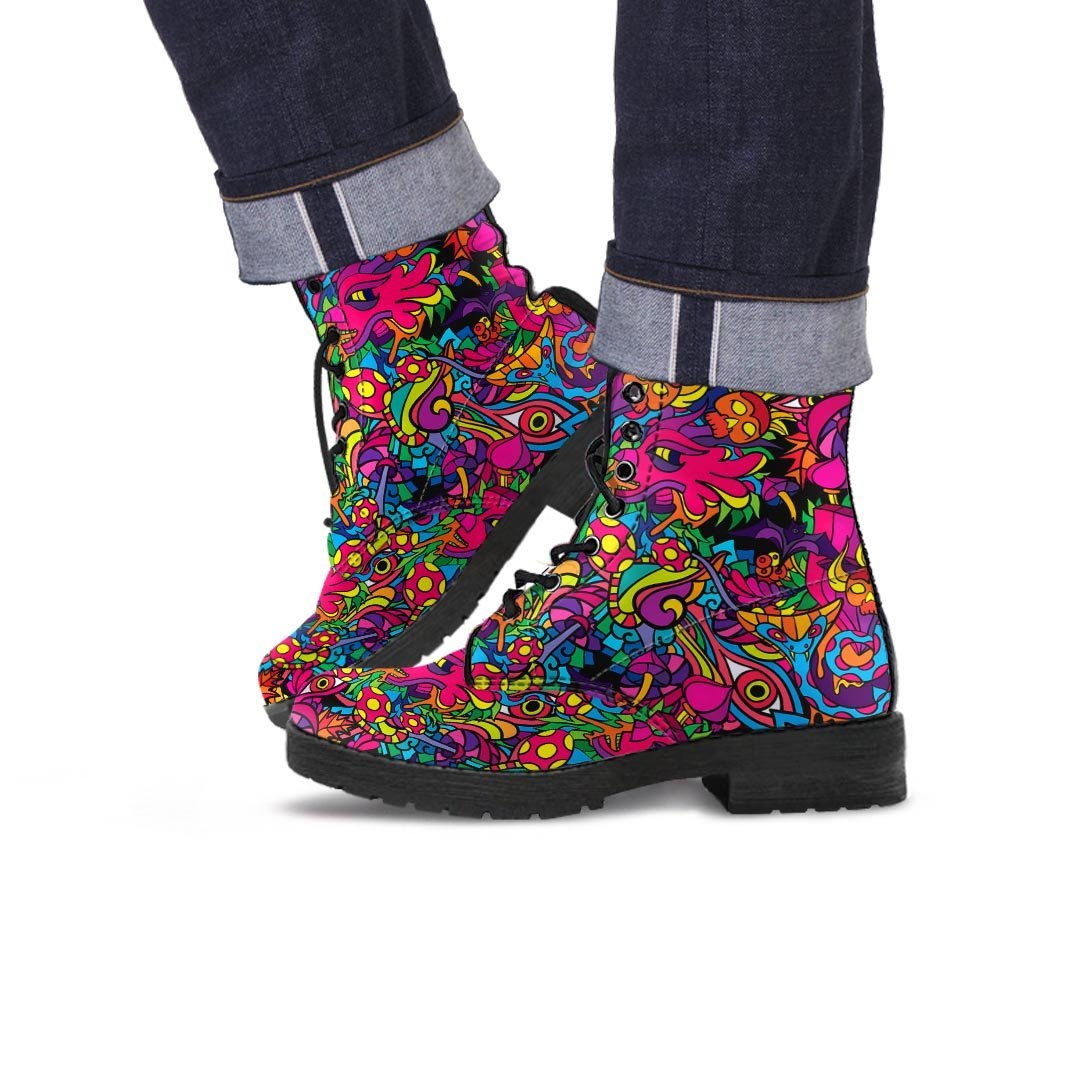 Tribal Hippie Trippy Men's Boots-grizzshop