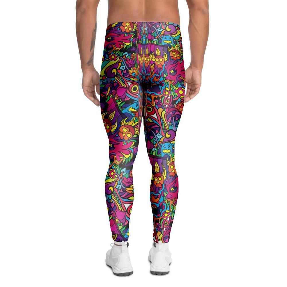 Tribal Hippie Trippy Men's Leggings-grizzshop