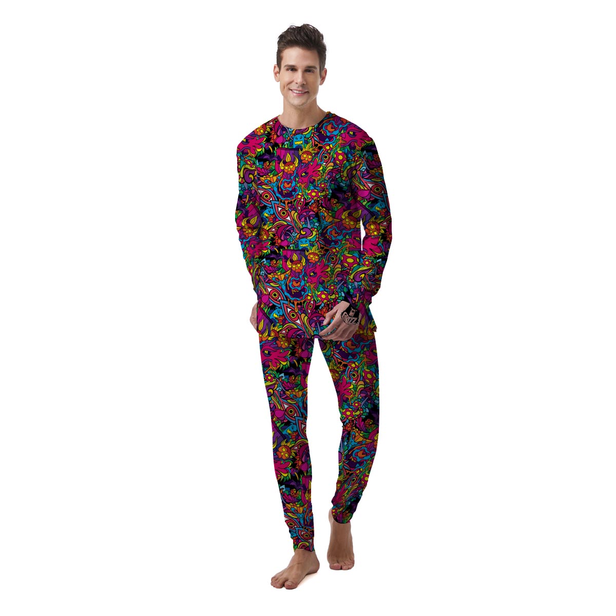 Tribal Hippie Trippy Men's Pajamas-grizzshop