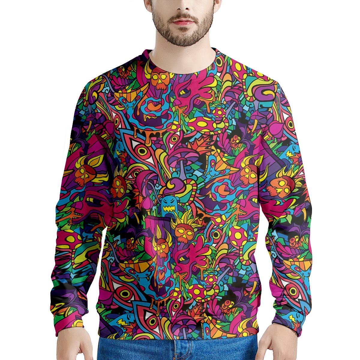 Tribal Hippie Trippy Men's Sweatshirt-grizzshop