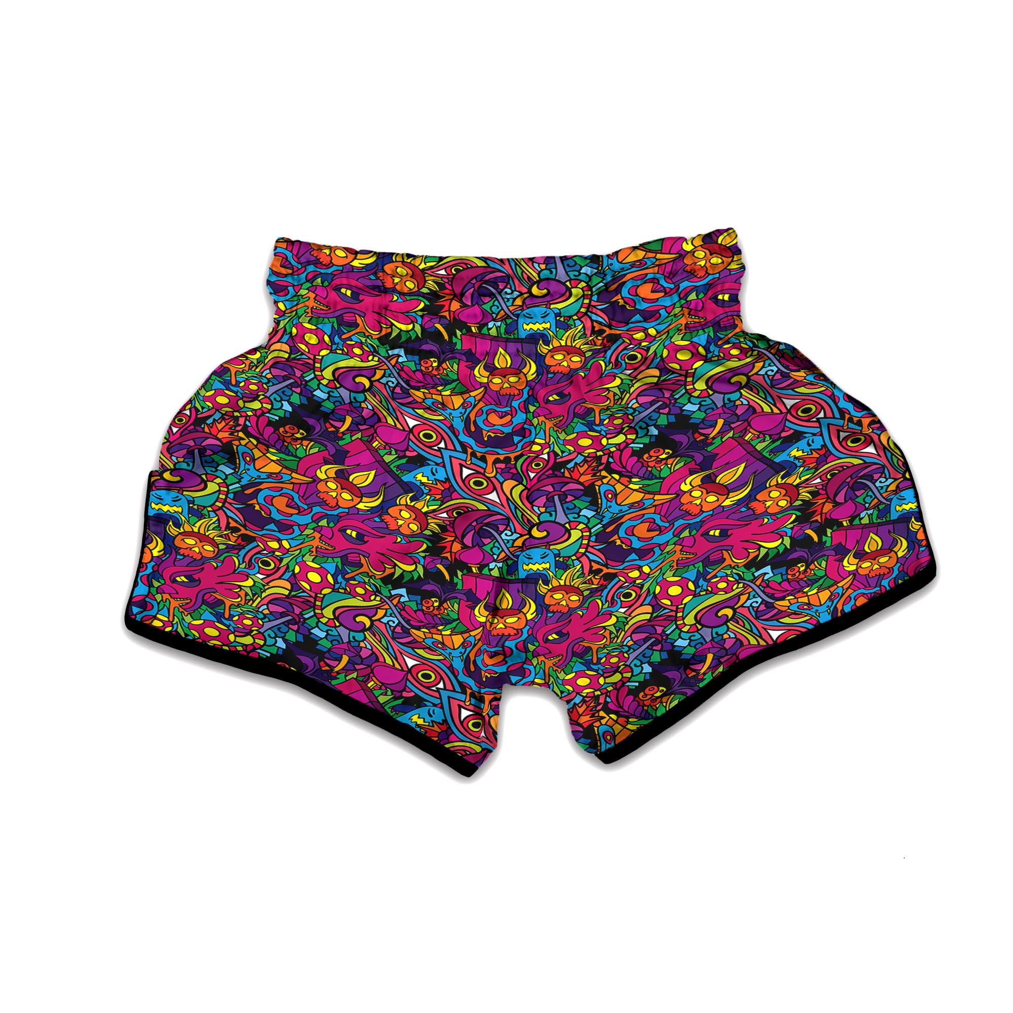 Tribal Hippie Trippy Muay Thai Boxing Shorts-grizzshop