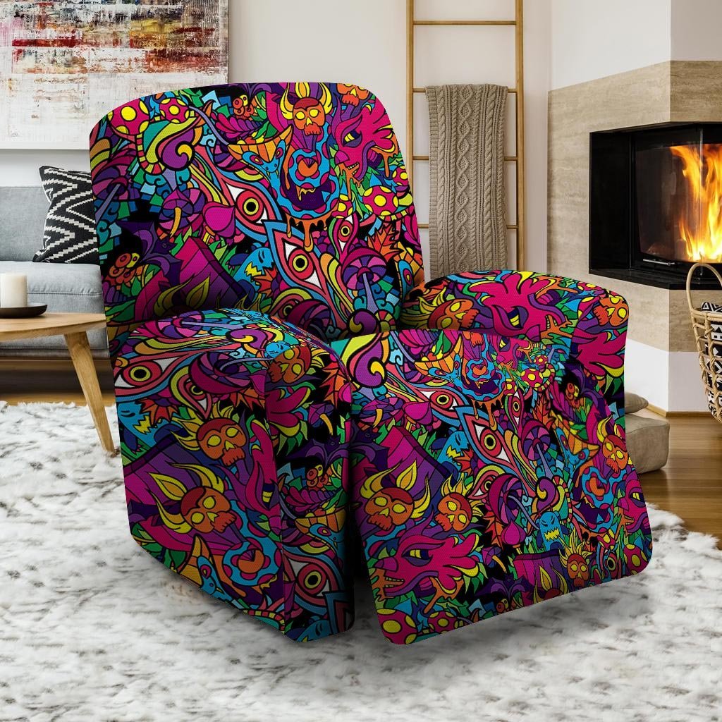 Tribal Hippie Trippy Recliner Cover-grizzshop