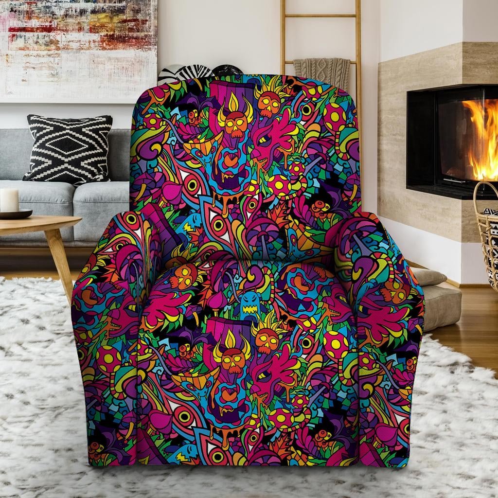 Tribal Hippie Trippy Recliner Cover-grizzshop