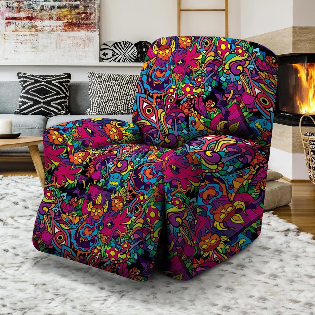 Tribal Hippie Trippy Recliner Cover-grizzshop