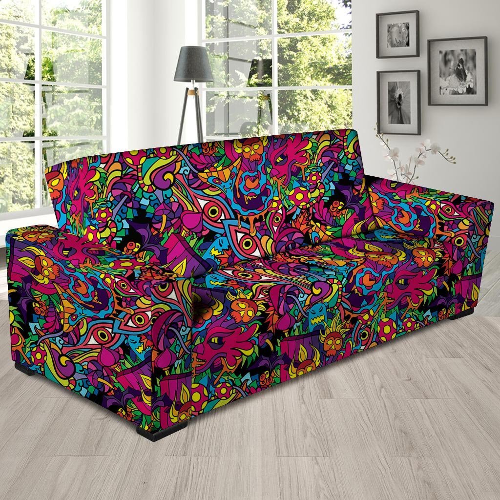 Tribal Hippie Trippy Sofa Cover-grizzshop