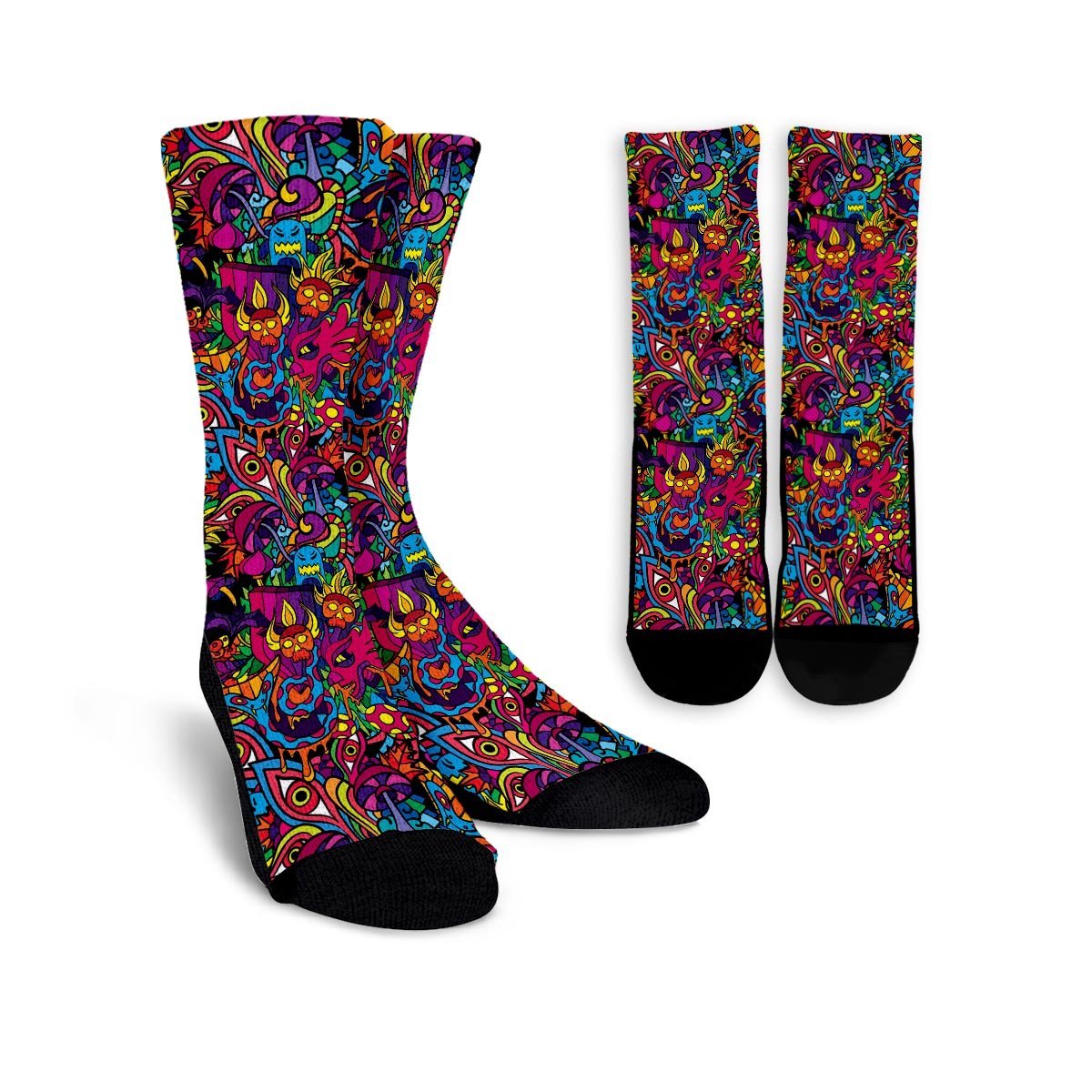 Tribal Hippie Trippy Unisex Socks-grizzshop