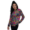 Tribal Hippie Trippy Women's Bomber Jacket-grizzshop