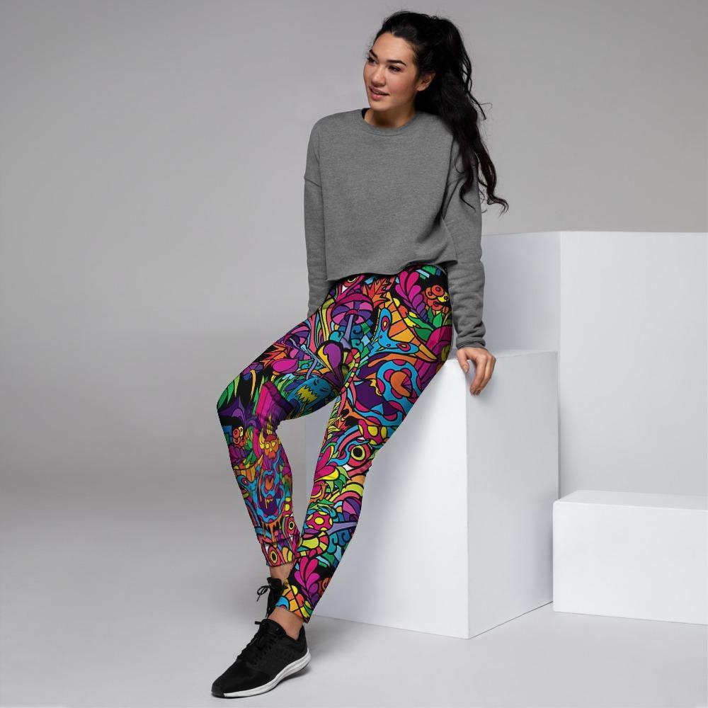 Tribal Hippie Trippy Women's Joggers-grizzshop