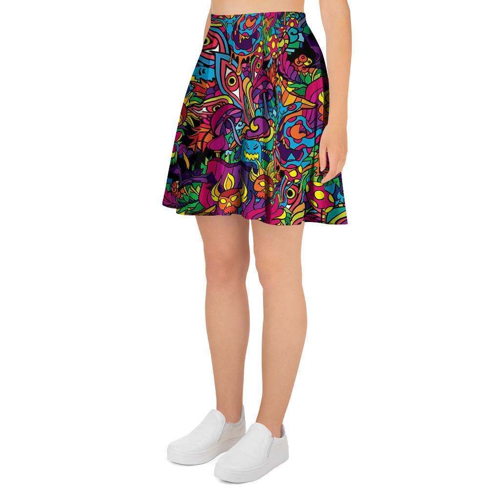 Tribal Hippie Trippy Women's Skirt-grizzshop