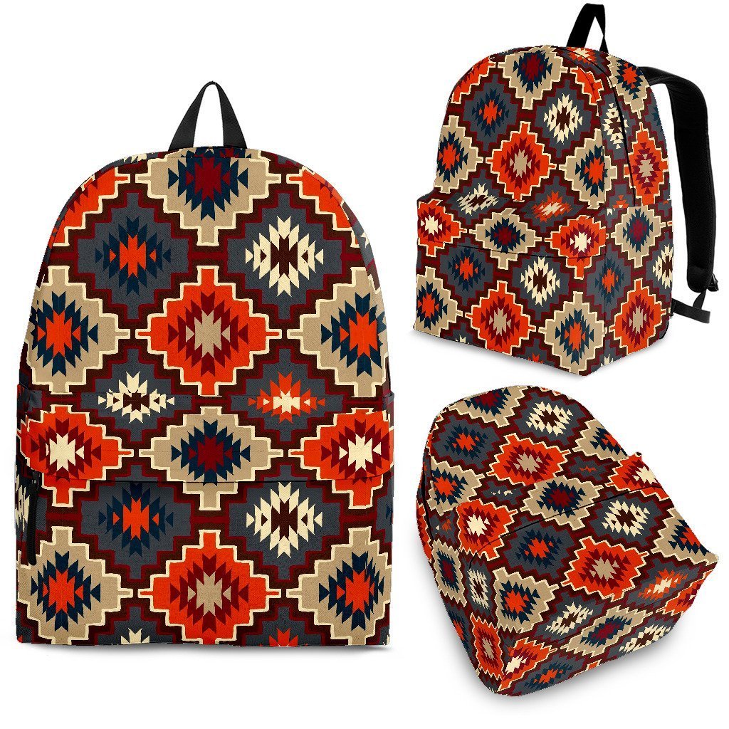 Tribal Indians Native American Aztec Navajo Print Backpack-grizzshop