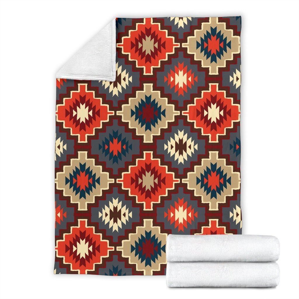 Tribal Indians Native American Aztec Navajo Print Blanket-grizzshop